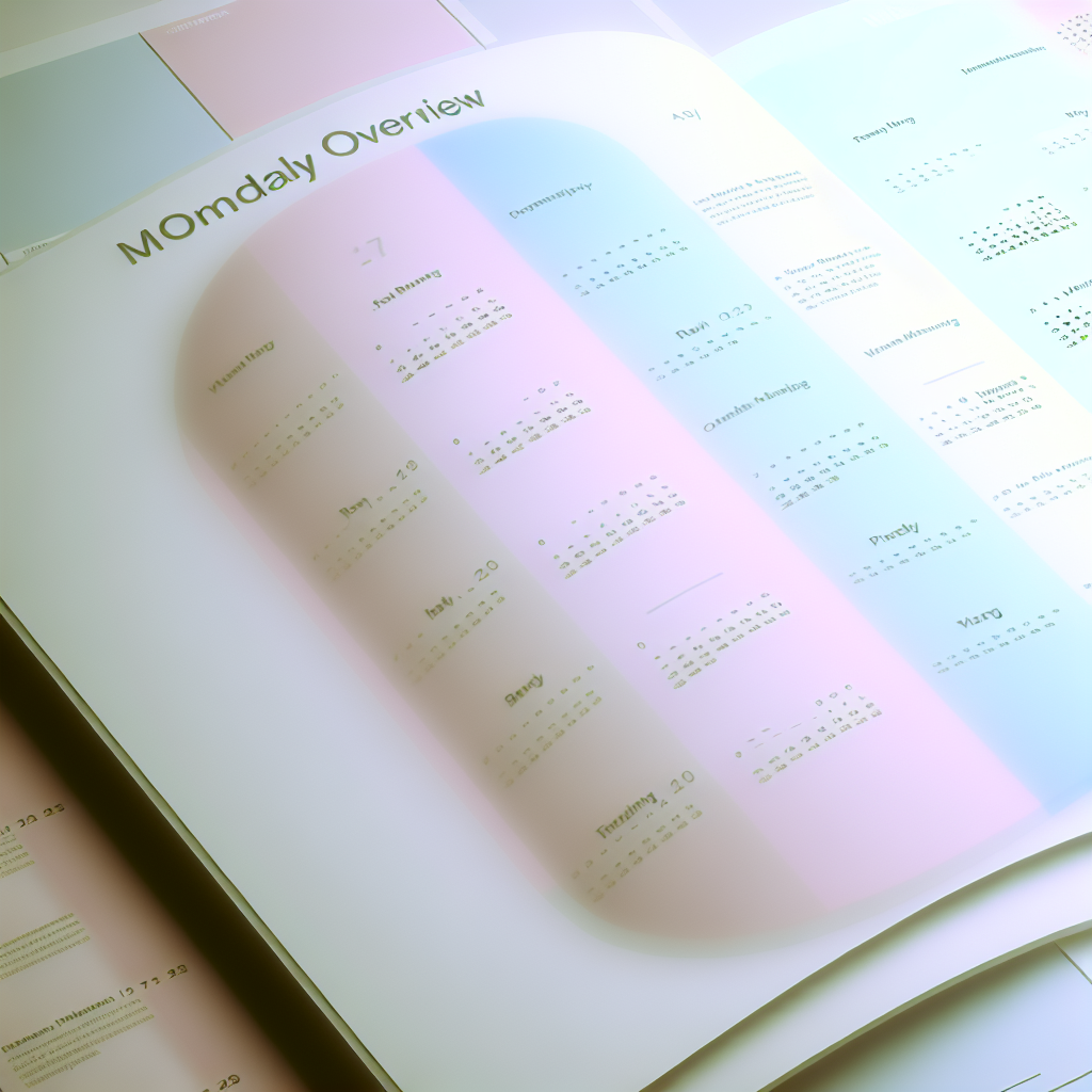 Monthly planning overview